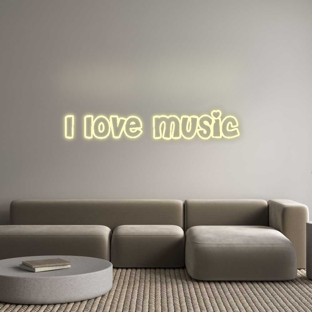 Custom Neon: I love Music