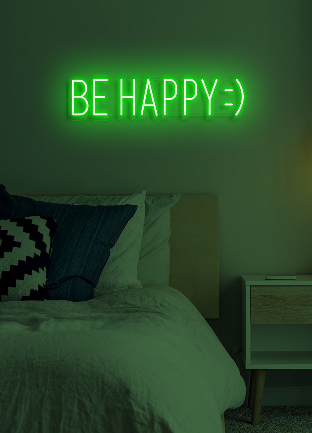 Be happy - LED Neon skilt